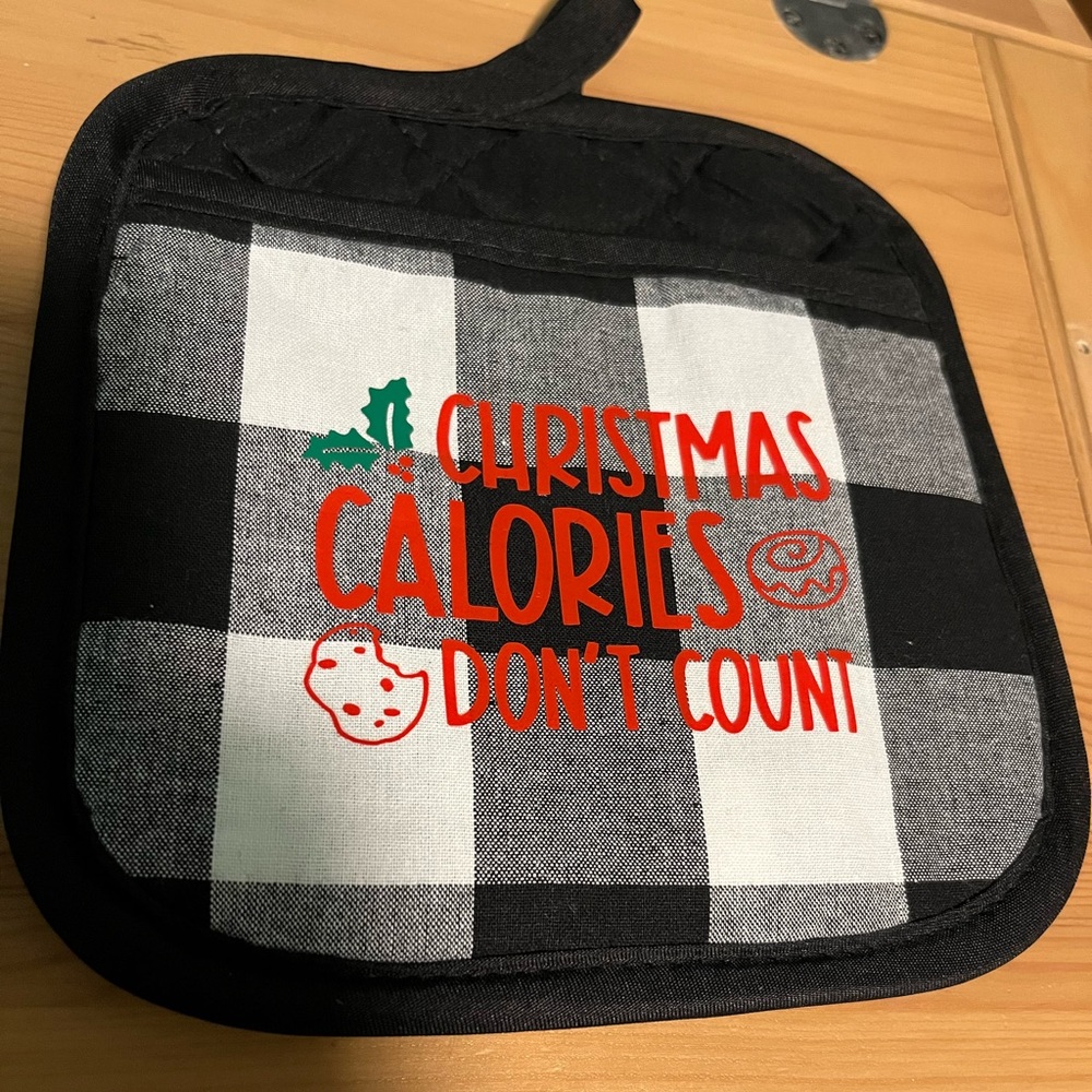 Christmas Calories Don’t Count - Holiday Festive Pot Holder